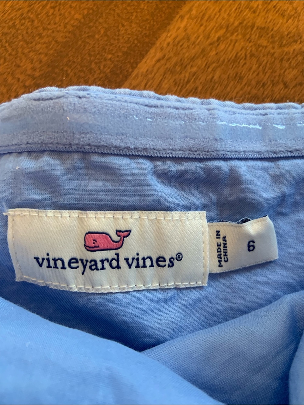 Vineyard Vines Light Blue Strapless Seersucker Jumpsuit with Front Tie - Picture 5 of 7